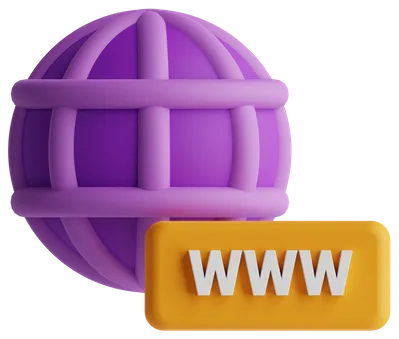 A globe representing a web domain