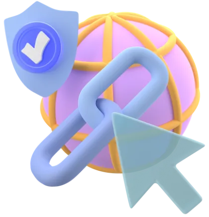 A cursor clicking a hyperlink